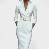 Abril - Vestido Elegante con Cinturón