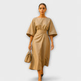 Renata – Vestido Midi Elegante con Mangas Amplias