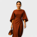 Renata – Vestido Midi Elegante con Mangas Amplias