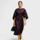 Renata – Vestido Midi Elegante con Mangas Amplias
