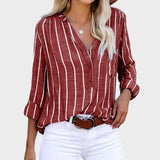 Carlota - Blusa artesanal a rayas