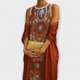 Paloma – Vestido largo elegante con abrigo a juego