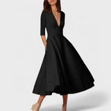 Alejandra - Vestido elegante con escote en V