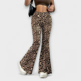 Valentina - Pantalones bootcut de leopardo