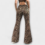 Valentina - Pantalones bootcut de leopardo