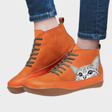 Felina - Botas de cuero para amantes de gatos