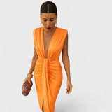 Silvia - Vestido de Escote Abierto