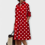 Melisa - Vestido Camisa Moderno con Cuello y Mangas 3/4