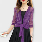 Manuela - Blusa con la parte delantera abierta