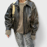 Carina - Pantalones vaqueros vintage con estampado de leopardo