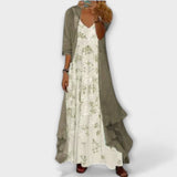 Salma – Vestido Boho Midi con Abertura Lateral