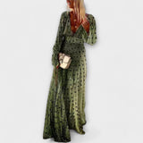 Marisol - Vestido largo con estampado de lunares